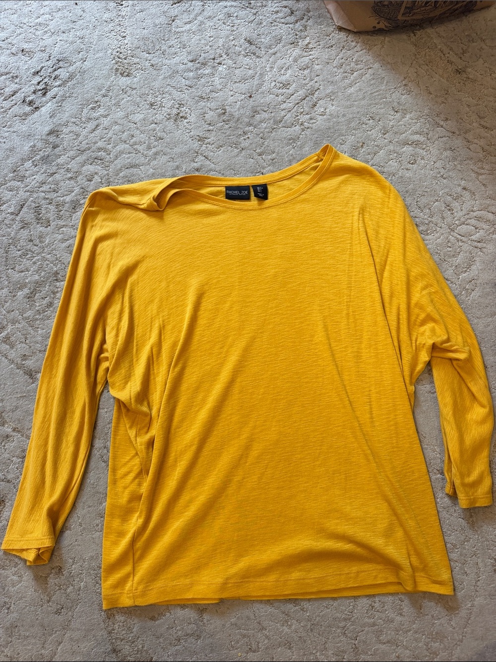 Rachel Zoe Women's Mustard Yellow Long Sleeve Tee